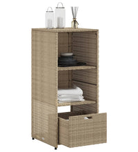 Gartenschrank Beige 50x55x115 cm Poly Rattan