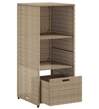 Gartenschrank Beige 50x55x115 cm Poly Rattan