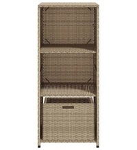 Gartenschrank Beige 50x55x115 cm Poly Rattan