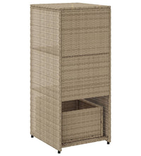 Gartenschrank Beige 50x55x115 cm Poly Rattan