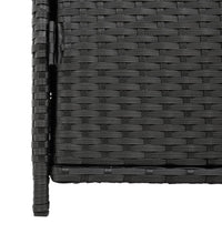 Gartenschrank Schwarz 55x59x80 cm Poly Rattan