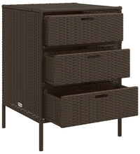 Gartenschrank Braun 55x59x80 cm Poly Rattan