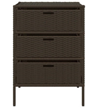 Gartenschrank Braun 55x59x80 cm Poly Rattan