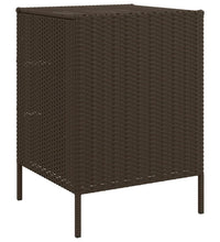 Gartenschrank Braun 55x59x80 cm Poly Rattan