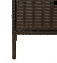 Gartenschrank Braun 55x59x80 cm Poly Rattan