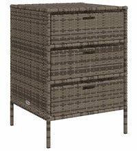 Gartenschrank Grau 55x59x80 cm Poly Rattan