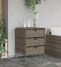 Gartenschrank Grau 55x59x80 cm Poly Rattan