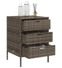 Gartenschrank Grau 55x59x80 cm Poly Rattan