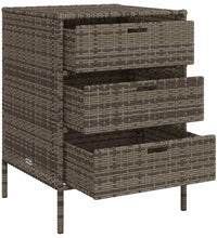 Gartenschrank Grau 55x59x80 cm Poly Rattan