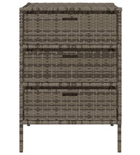 Gartenschrank Grau 55x59x80 cm Poly Rattan