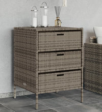 Gartenschrank Grau 55x59x80 cm Poly Rattan