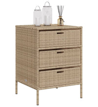 Gartenschrank Beige 55x59x80 cm Poly Rattan