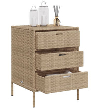 Gartenschrank Beige 55x59x80 cm Poly Rattan