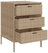 Gartenschrank Beige 55x59x80 cm Poly Rattan