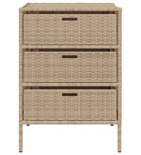 Gartenschrank Beige 55x59x80 cm Poly Rattan