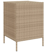 Gartenschrank Beige 55x59x80 cm Poly Rattan