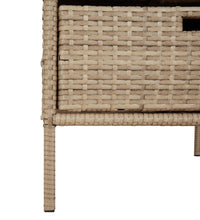 Gartenschrank Beige 55x59x80 cm Poly Rattan