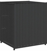 Gartenschrank Schwarz 55x59x69 cm Poly Rattan