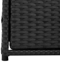 Gartenschrank Schwarz 55x59x69 cm Poly Rattan