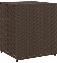 Gartenschrank Braun 55x59x69 cm Poly Rattan