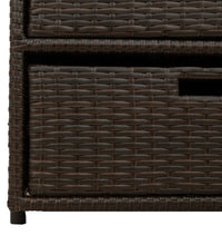 Gartenschrank Braun 55x59x69 cm Poly Rattan