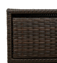 Gartenschrank Braun 55x59x69 cm Poly Rattan