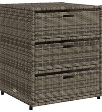 Gartenschrank Grau 55x59x69 cm Poly Rattan