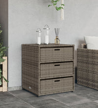 Gartenschrank Grau 55x59x69 cm Poly Rattan