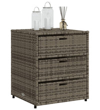 Gartenschrank Grau 55x59x69 cm Poly Rattan