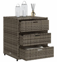 Gartenschrank Grau 55x59x69 cm Poly Rattan