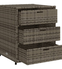 Gartenschrank Grau 55x59x69 cm Poly Rattan