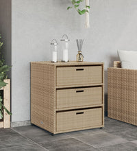 Gartenschrank Beige 55x59x69 cm Poly Rattan