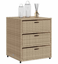 Gartenschrank Beige 55x59x69 cm Poly Rattan