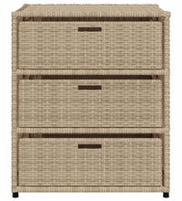 Gartenschrank Beige 55x59x69 cm Poly Rattan