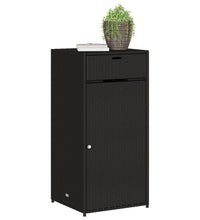 Gartenschrank Schwarz 55x55x111 cm Poly Rattan