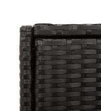 Gartenschrank Schwarz 55x55x111 cm Poly Rattan