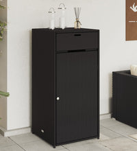 Gartenschrank Schwarz 55x55x111 cm Poly Rattan