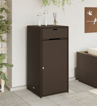 Gartenschrank Braun 55x55x111 cm Poly Rattan