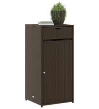 Gartenschrank Braun 55x55x111 cm Poly Rattan