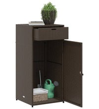 Gartenschrank Braun 55x55x111 cm Poly Rattan