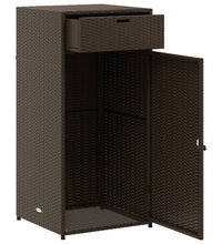 Gartenschrank Braun 55x55x111 cm Poly Rattan