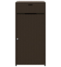 Gartenschrank Braun 55x55x111 cm Poly Rattan