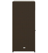 Gartenschrank Braun 55x55x111 cm Poly Rattan