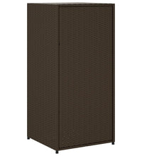 Gartenschrank Braun 55x55x111 cm Poly Rattan