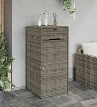 Gartenschrank Grau 55x55x111 cm Poly Rattan