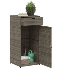 Gartenschrank Grau 55x55x111 cm Poly Rattan