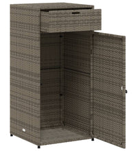 Gartenschrank Grau 55x55x111 cm Poly Rattan