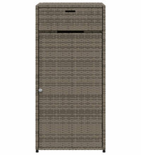 Gartenschrank Grau 55x55x111 cm Poly Rattan