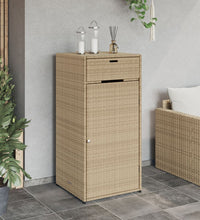 Gartenschrank Beige 55x55x111 cm Poly Rattan