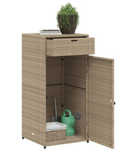 Gartenschrank Beige 55x55x111 cm Poly Rattan